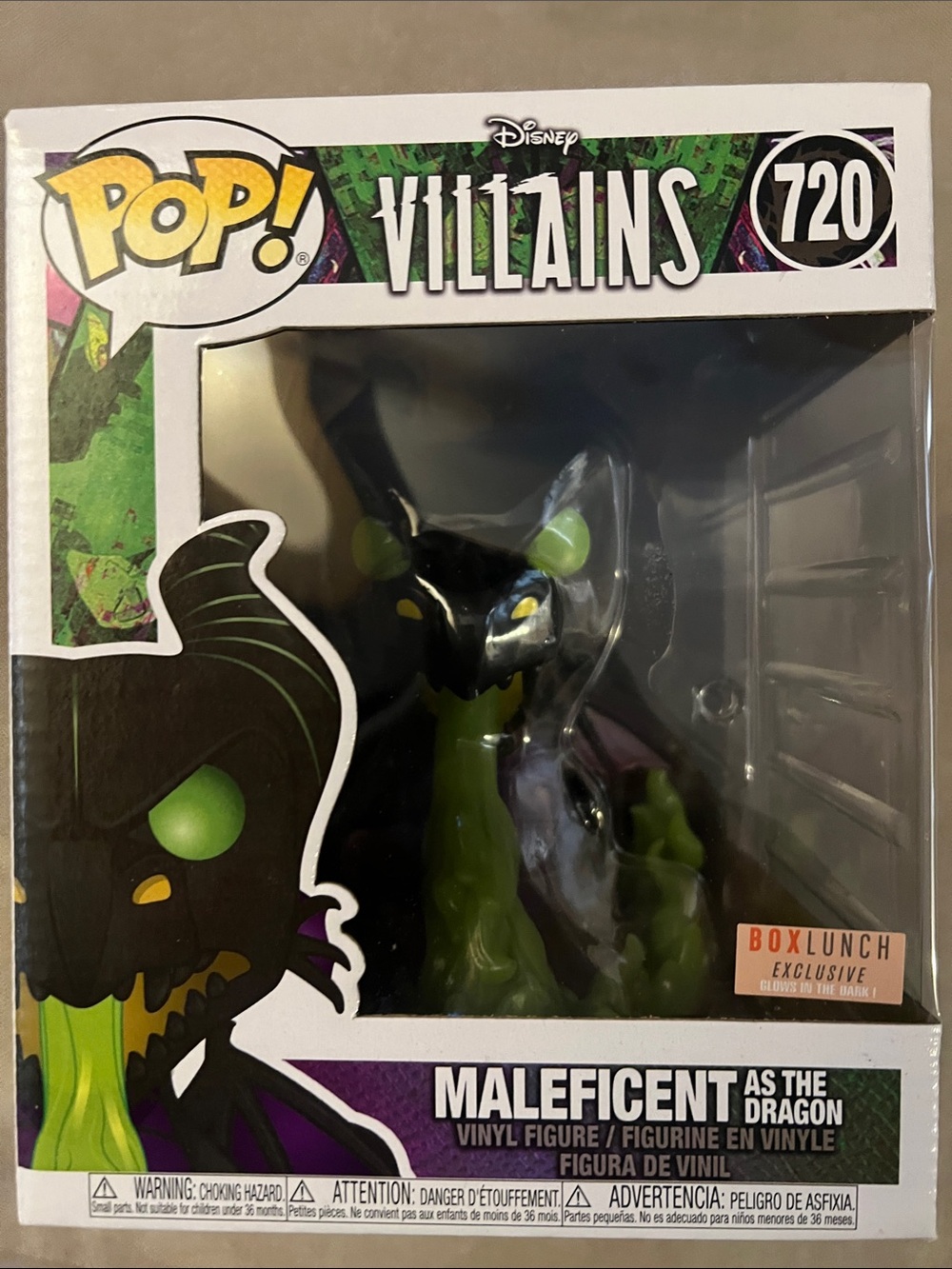 Funko Pop! Disney Villains #720 Maleficent As The Dragon Box Lunch Exclusive 6”